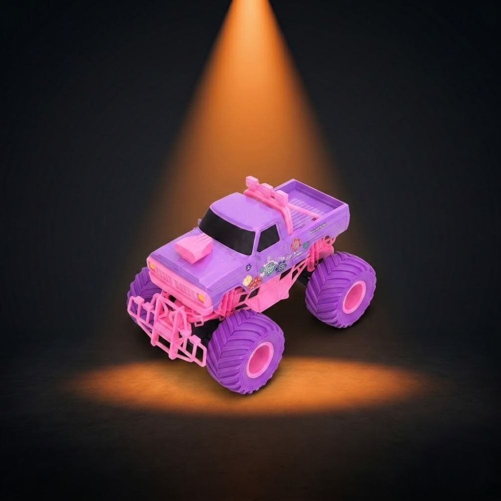 Voiture télécommandée tout terrain rose avec batterie rechargeable