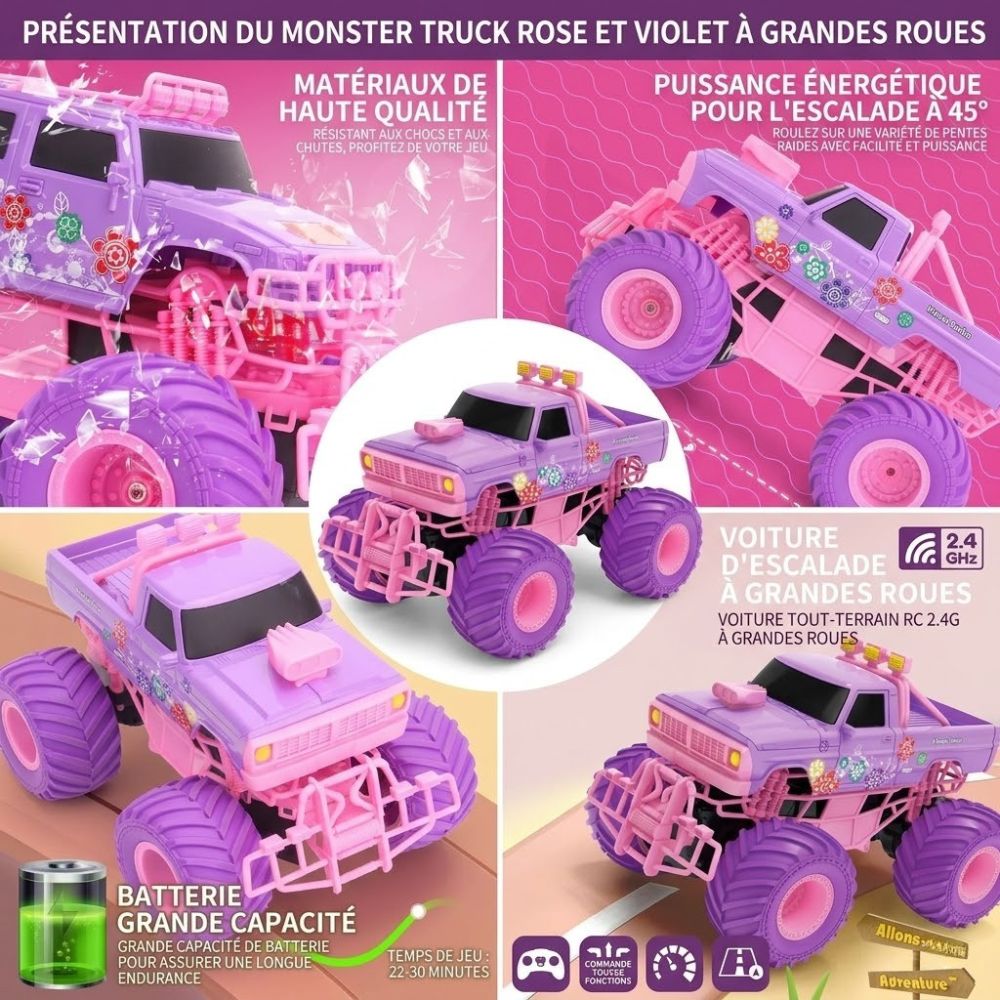 Voiture télécommandée rose 3 ans