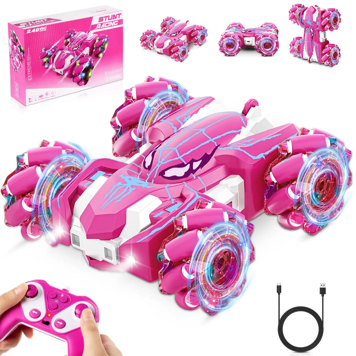 Voiture télécommandée enfant tout terrain rose