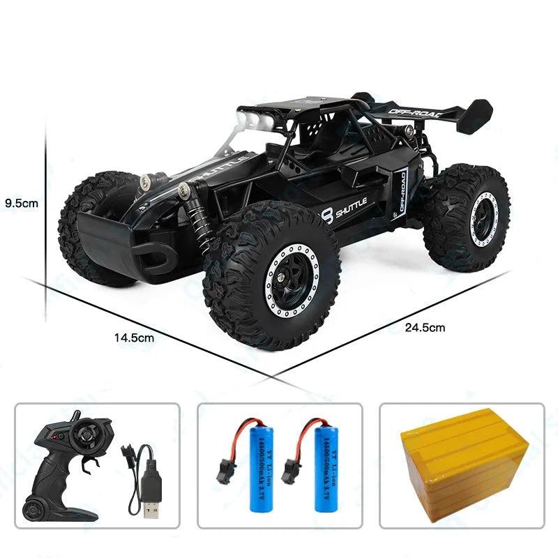 Buggy radiocommandé Voiture télécommandée Noir - batterie x2