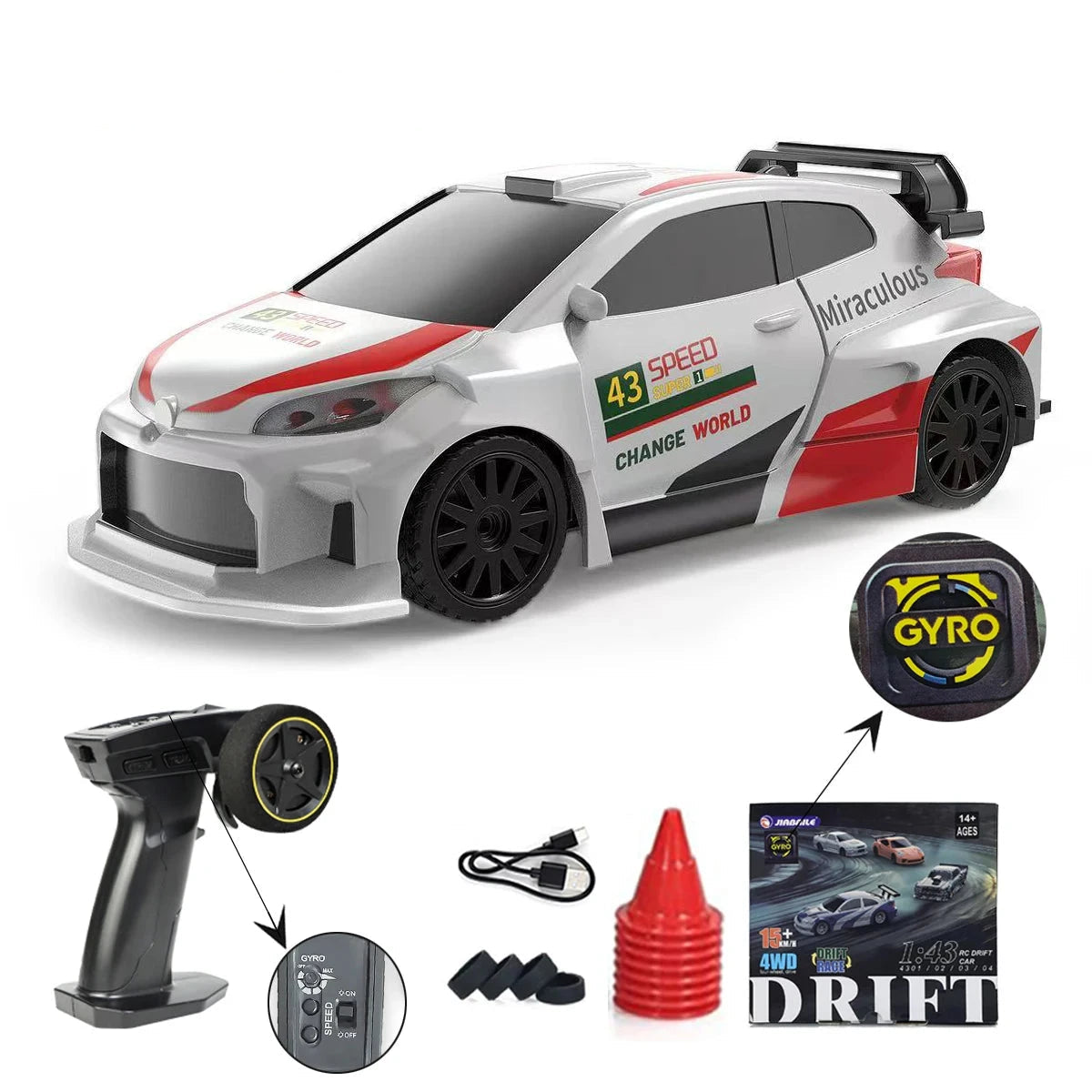 Mini voiture rc 1 43 Voiture télécommandée 12