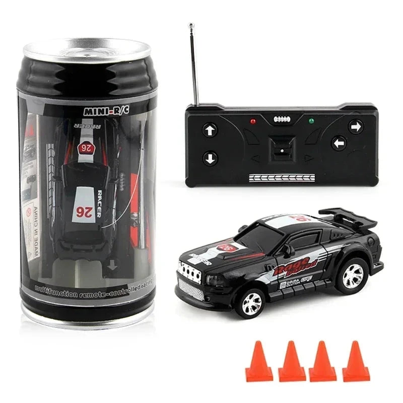 Mini voiture télécommandée canette Voiture télécommandée Noir