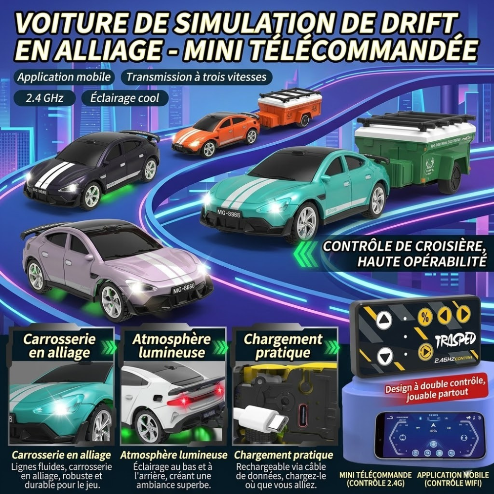 Petite voiture télécommandée enfant Voiture télécommandée
