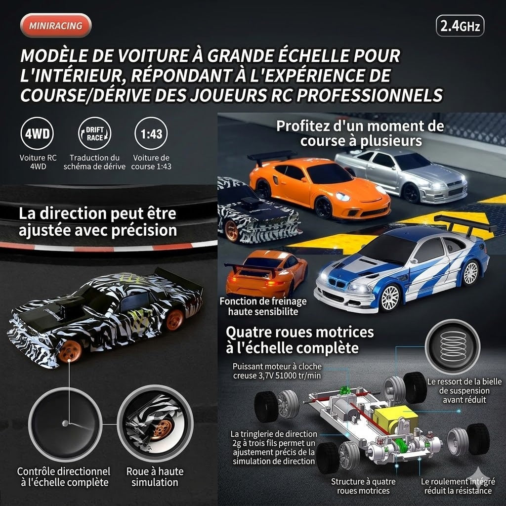 Pour le drift mini voiture télécommandée Voiture télécommandée