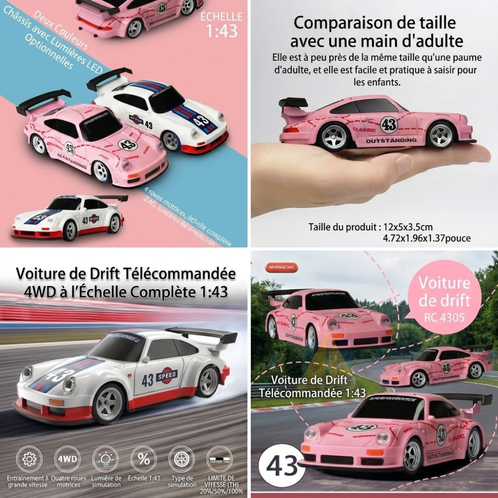 Voiture télécommandée rose
