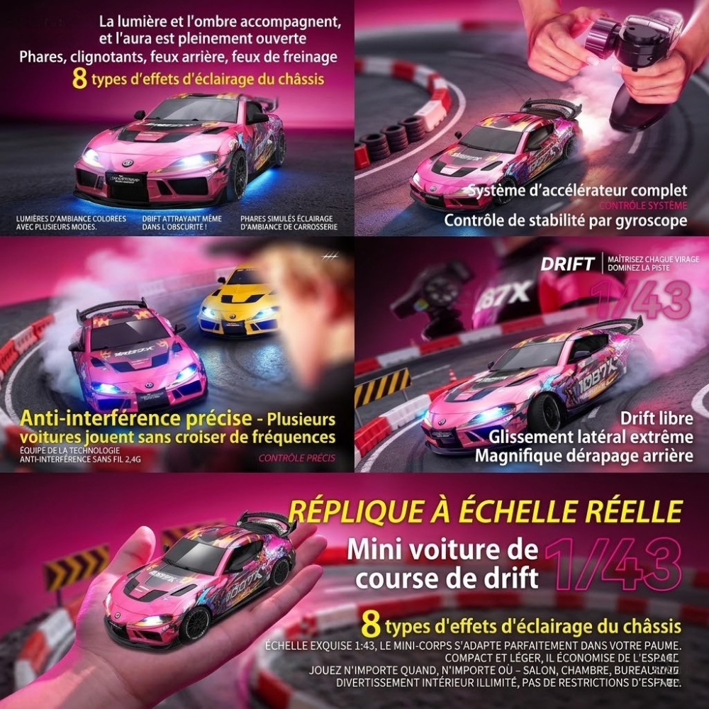 Mini voiture télécommandée drift