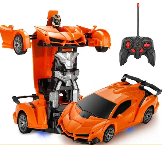Robot voiture transformable et télécommande Voiture télécommandée Orange