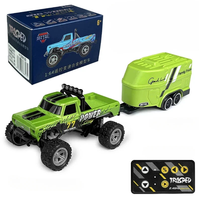 Tout terrain voiture télécommandée 4x4 Voiture télécommandée Vert avec wagon