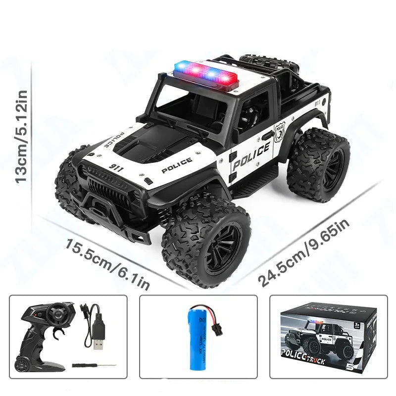 Voiture de police rc Voiture télécommandée Blanc