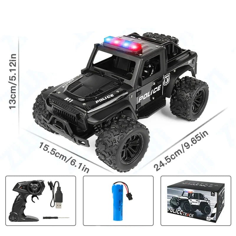 Voiture de police rc Voiture télécommandée Noir