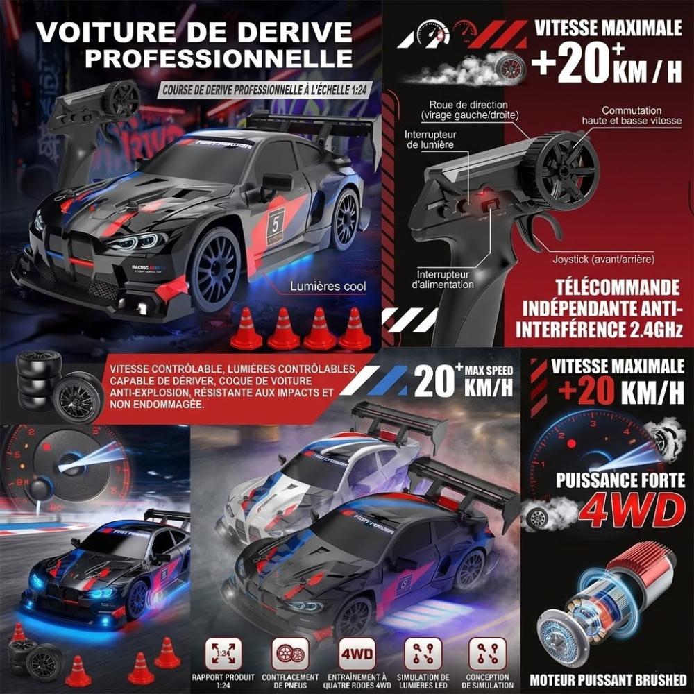Voiture rc 1 24 Voiture télécommandée