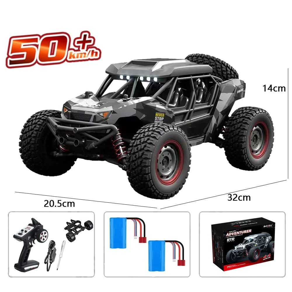 Voiture rc 50 km h Voiture télécommandée Gris - batterie x2