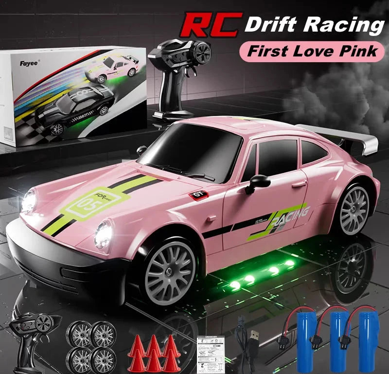 Voiture rc drift débutant Voiture télécommandée Rose - batterie x3 