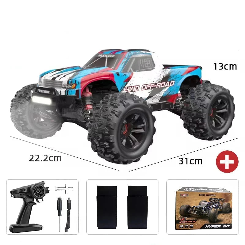 Voiture rc électrique 70 km h Voiture télécommandée Bleu - batterie x2