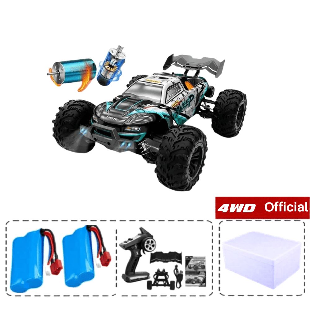 Voiture rc électrique 80 km h Voiture télécommandée Vert - 80 kmh - batterie x2
