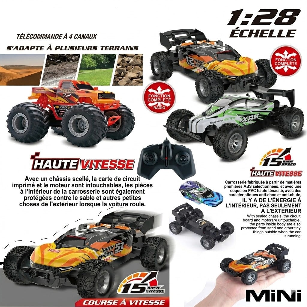 Voiture télécommandée batterie tout terrain Voiture télécommandée