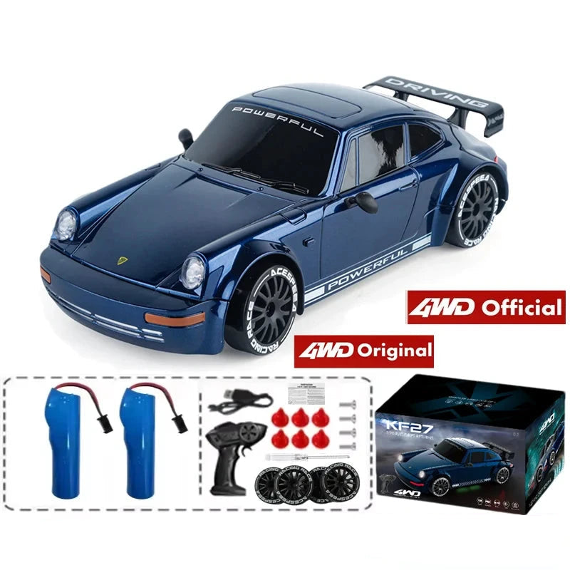 Voiture télécommandée de drift solide et rapide Voiture télécommandée Bleu - batterie x3
