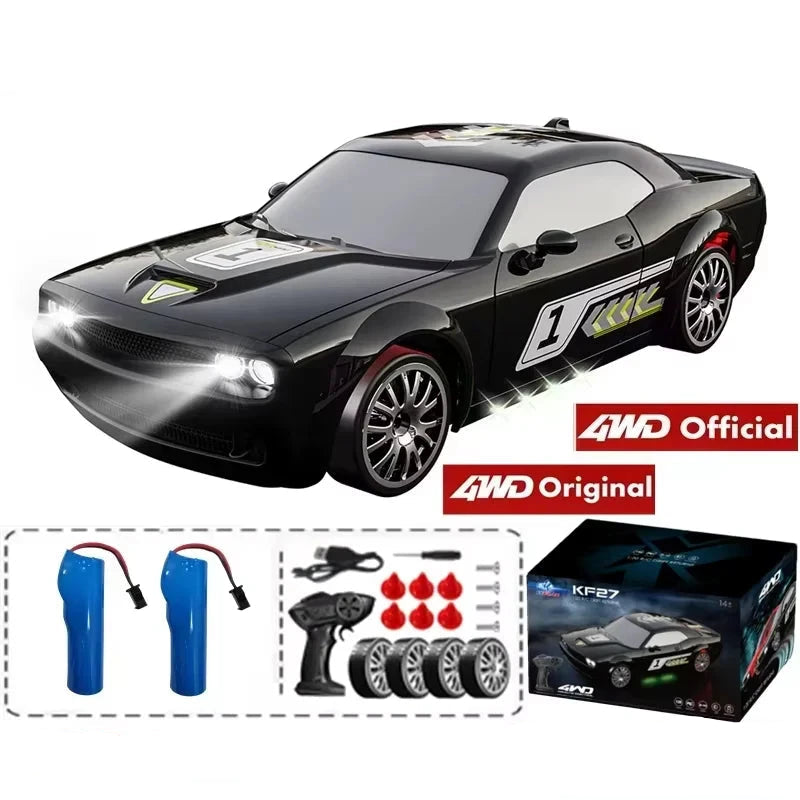 Voiture télécommandée de drift solide et rapide Voiture télécommandée Noir - batterie x3