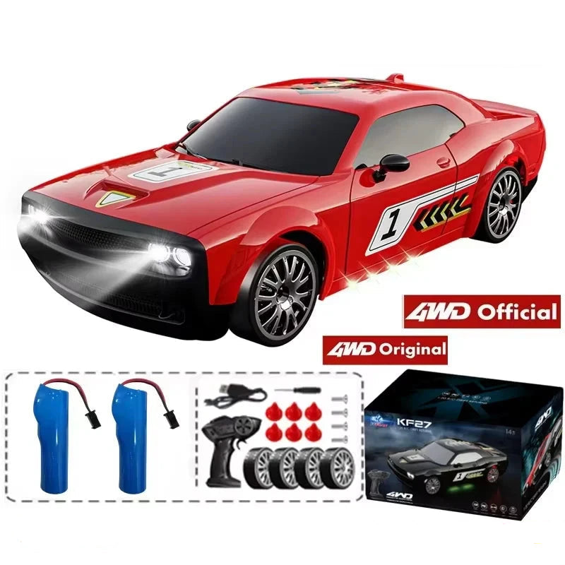 Voiture télécommandée de drift solide et rapide Voiture télécommandée Rouge - batterie x3