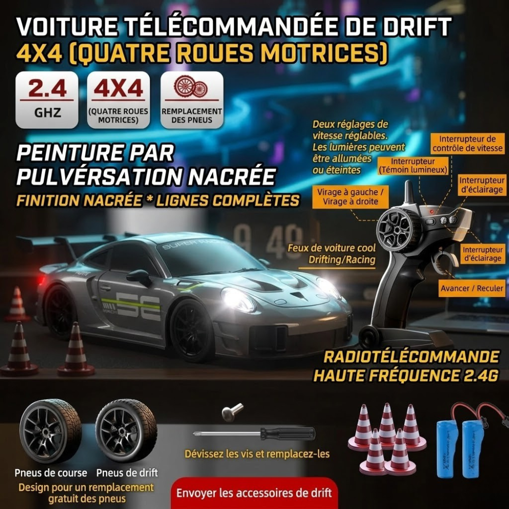 Voiture télécommandée enfant solide Voiture télécommandée
