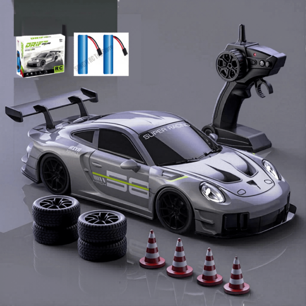 Voiture télécommandée enfant solide Voiture télécommandée Gris - batterie x2