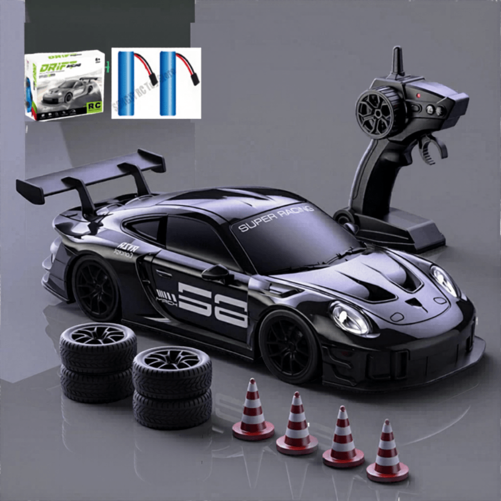 Voiture télécommandée enfant solide Voiture télécommandée Noir - batterie x2