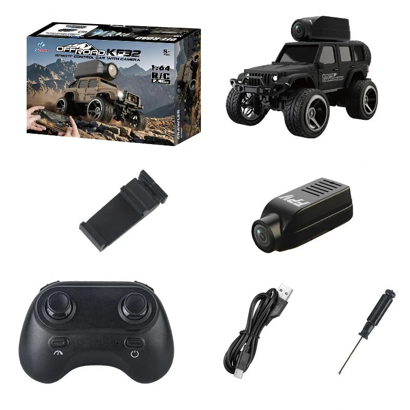 Voiture télécommandée tout terrain avec caméra Voiture télécommandée Noir
