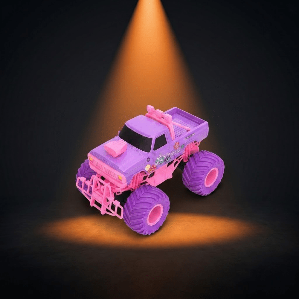 Voiture télécommandée tout terrain rose avec batterie rechargeable Voiture télécommandée 
