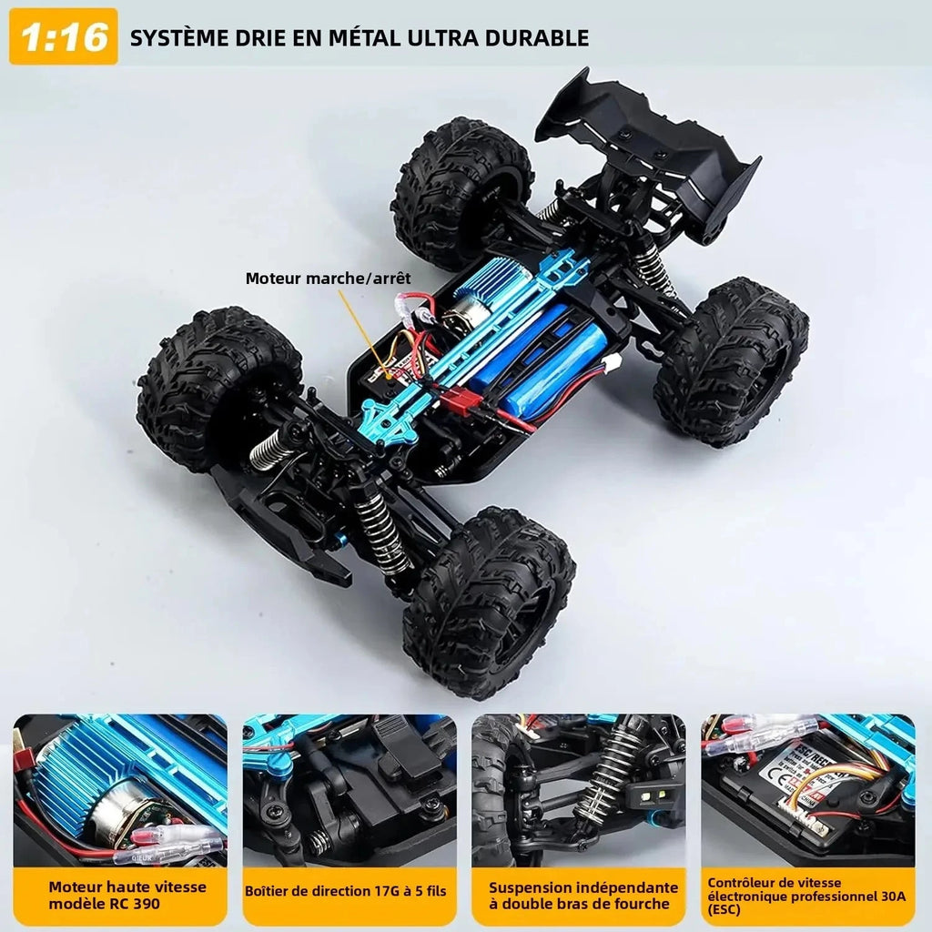 Voiture télécommandée tout terrain solide 1/16 Voiture télécommandée