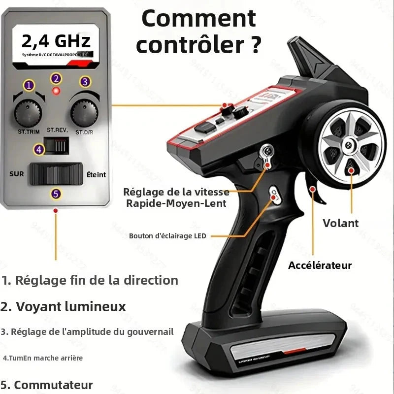 Voiture télécommandée tout terrain solide 1/16 Voiture télécommandée