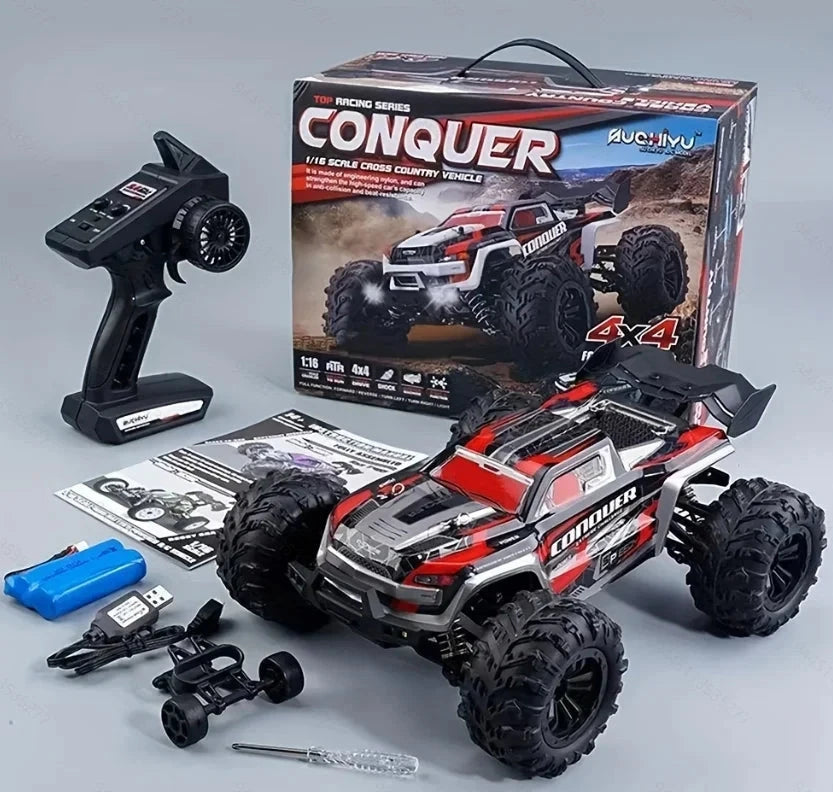 Voiture télécommandée tout terrain solide 1/16 Voiture télécommandée Rouge - batterie x2