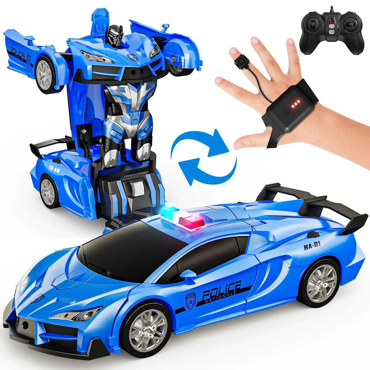 Voiture télécommandée transformers Voiture télécommandée Bleue