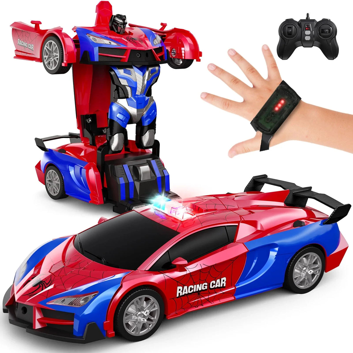Voiture télécommandée transformers Voiture télécommandée Rouge